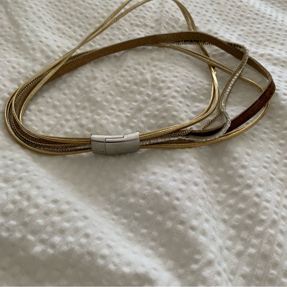 Cabi Leather Chocker Necklace